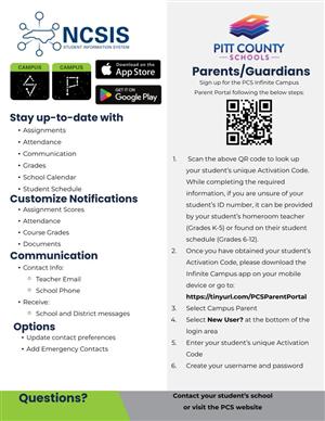Infinite Campus flyer in English